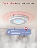X-Sense WLAN-Rauch- und Kohlenmonoxidmelder, Sprachalarm und Standortansage, 2-in-1 Rauchmelder mit SBS50 Basisstation, und WLAN Thermometer Hygrometer Innen mit LCD-Display