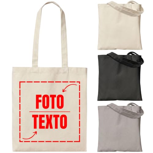 latostadora Totebag Personalizada Algodón Alto Gramaje 340g/m2 - Bolsa Tela Personalizable Con Foto - Tote Bags Personalizadas Mujer - Bolsas de Tela Para Personalizar - Regalos Personalizados