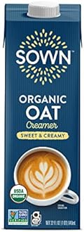 SOWN Organic Oat Creamer Sweet & Creamy - Barista Oat Milk Non Dairy Coffee Creamer - Plant Based, Dairy-Free, Vegan, Gluten-Free, Non-GMO, Shelf Stable - 32oz