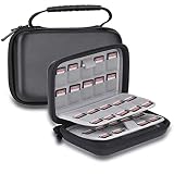Uwayor Nintendo Switch Spiele Halter Game Card Case für Switch OLED Game Card und Storage Micro SD Cartridge Slots 80 Schlitze weiche Auskleidung Gummi