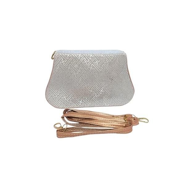 Sparkling Fancy Clutches, Evening Bridal Wedding Party Clutch Purse for Women | Glittering Sling Bag for Ladies | Sandal color - Image 3