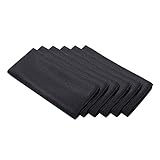 Surmente 17-Inch Polyester Cloth Napkins Linen Dinner Napkins - Set of 12 for Weddings, Banquets, or Restaurants (1-Dozen) (Black)