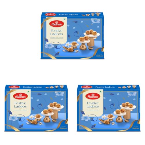 Image of Haldiram's Festive Laddoos |Traditional Taste |Classic Festive sweet | Made with Premium Ingredients | Ideal for Gifting | Authentic Taste (Pack of 3)