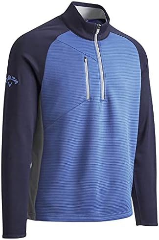 Callaway Golf Mens Blocked Ottoman Swingtech Fleece Sweater