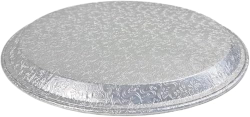 Dcs Deals TRAY-12 Multi-Pack Of 12 Disposable Aluminum Round Flat Serving Trays – Perfect Disposable Tray For Vegetable Platters thumb #2