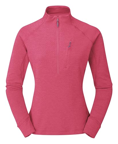 Rab Women's Nexus Pull-On - Lightweight Fleece Jacket for Hiking & Climbing - Watermelon - Medium