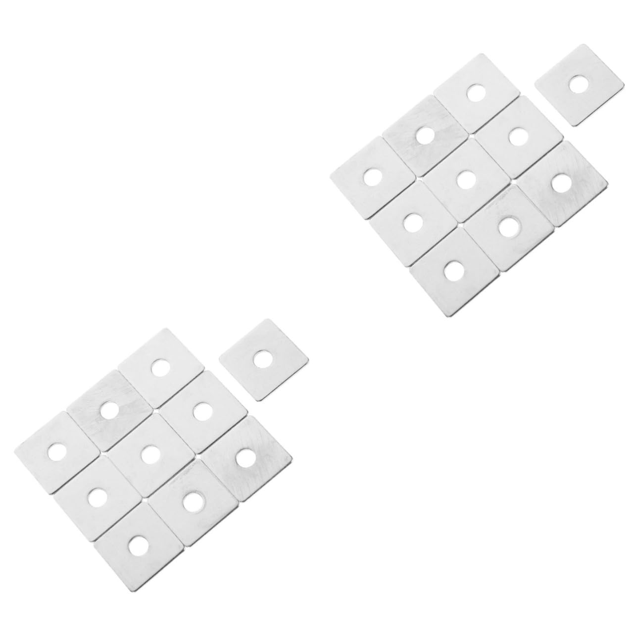 STOBAZA 2sets Squares Washers Flatwashers Stainless Steel Square Washers for Construction 10pcs*2