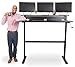 Stand Steady Tranzendesk | 55 Inch Dual Level Standing Desk with Shelf | Easy Crank Height Adjustable Sit to Stand Desk | Stand Up Workstation with Monitor Riser for Home & Office (55in / Black)