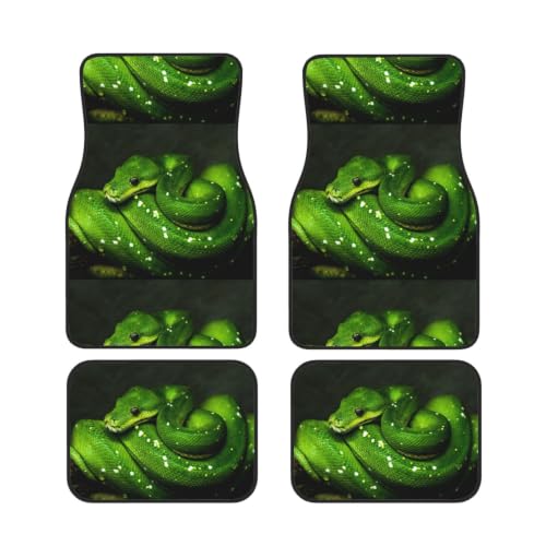 Alfombrillas para coche de serpiente verde accesorios de neopreno para vehículos