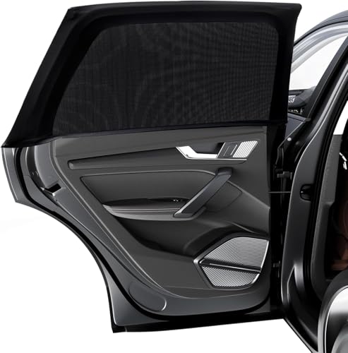 PEYOU 車用サンシェード 車用網戸ランキング 防虫ネット 車【2枚入り 風が通る】 虫除けウインドーネット ...