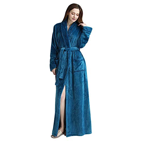 VJGOAL Albornoz de Hombre para Mujer Casual Color sólido Espesar Franela Manga...