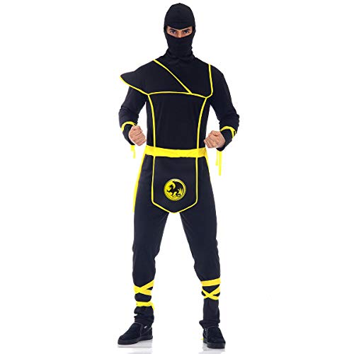 Fantasia Ninja Adulto 945165-gg Sulamericana Fantasias Preto/amarelo Adulto
