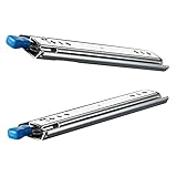 Hochleistungs-Schubladenschienen mit Schloss, Vollauszug-Gleitschienen, Schubladenschienen mit Kugellager, Längen in 10'/16'/28'/36'/42'/50'/52', Höhe 53 mm, 1 Paar (2 Stück)(50in/1250mm)