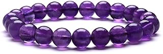 J.Fée Beads Bracelet,Natural 8mm Stone Bracelet for Women Crystal Bracelet for Positivity Anxiety Chakra Bracelet Semi Precious Gemstone Bracelet for Calming Gift