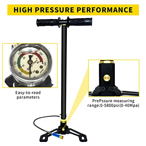 TUXING PCP Bomba manual de alta pressão 4500Psi 3 estágios de aço inoxidável para pistola de ar de c