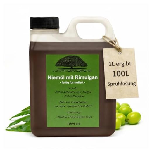 erlesene-naturprodukte.de Niemöl mit Rimulgan (Emulgator) 1 Liter/Niem Neem ***FERTIG GEMISCHT