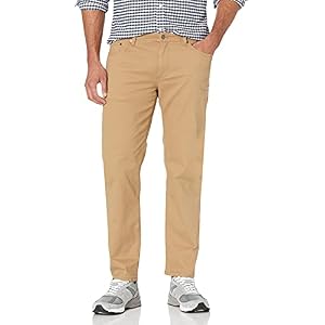 Amazon Essentials Men’s Pants, Relaxed-Fit, 5-Pockets, Stretch Twill