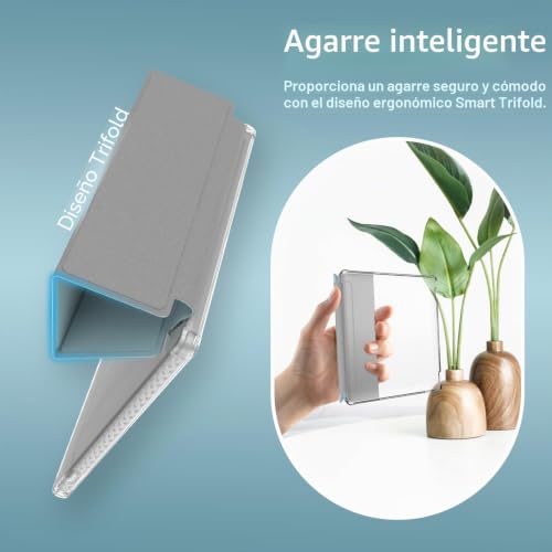 Miniatura 5 de Tudia Skn Flip Diseñado Para Onyx Boox Go Color 7 2024 Tecnología De Reposo Despertador Automática Mejorada Carcasa Fina De Piel Tpu Transparente Resistente A Los Golpes De 7 Azul