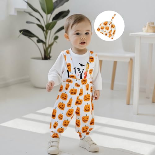My First Halloween Baby Boy Girl Outfit Newborn Long Sleeve Onesie Romper Pants Set Infant Toddler Fall Clothes3