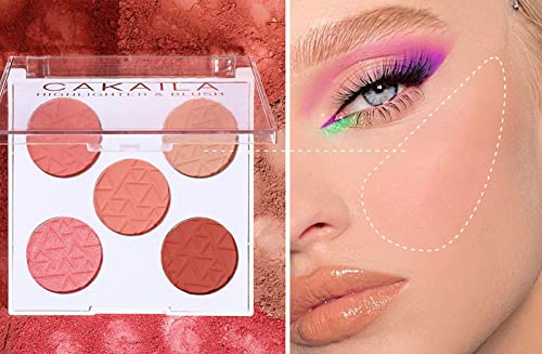 Mysense 5 Colors Face Blush Palette,Makeup Bright Shimmer Matte Powder Minerals Palettes Blusher,Face Contour and Highlight Natural Blush - Image 8