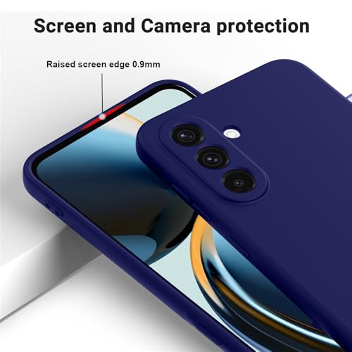 Image of Back Cover for Samsung Galaxy A56 5G / A36 5G | Full Camera Protection | Premium Liquid Silicon Case | Flexible Bumper Case for Samsung Galaxy A56 5G / A36 5G (Dark Blue)