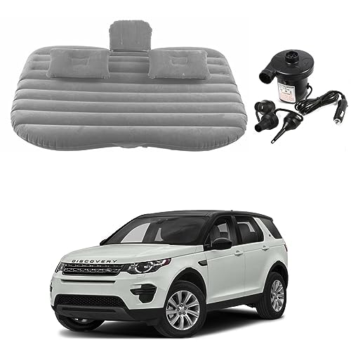 Image of Oshotto Multifunctional Car Travel Bed Mattress with Two Air Pillows, Car Air Pump Compatible with Land Rover Discovery Sport (Grey)