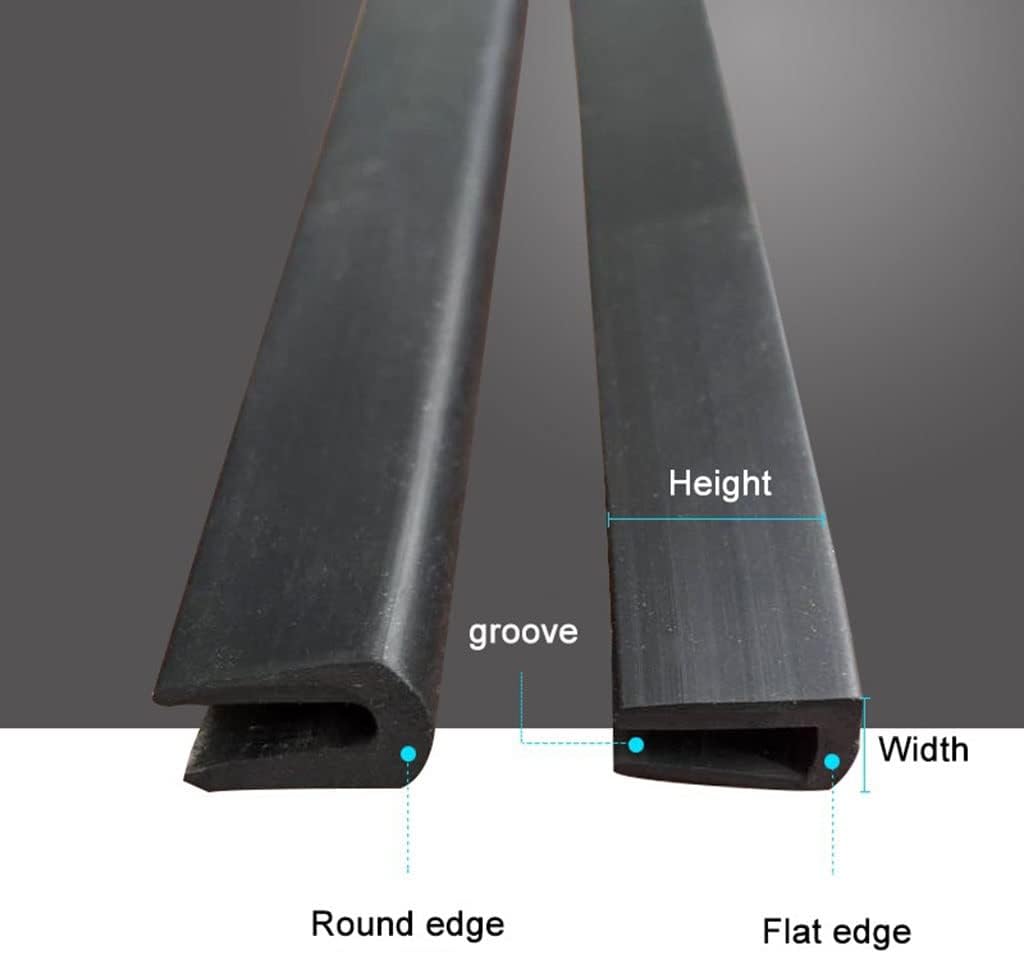 1pcs 1/2/3/5m U-Shaped Rubber Strip Guard Plate Mechanical Sealant Card Strip Glass Edge Sealing For Glass Metal Wood Panel Board (Color : 19, Length : 10 meter)