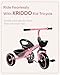KRIDDO Tricycle for 2-5 Year Olds - Pink Toddler Trike With Gift for 24 Month to 4 Year Old Girls