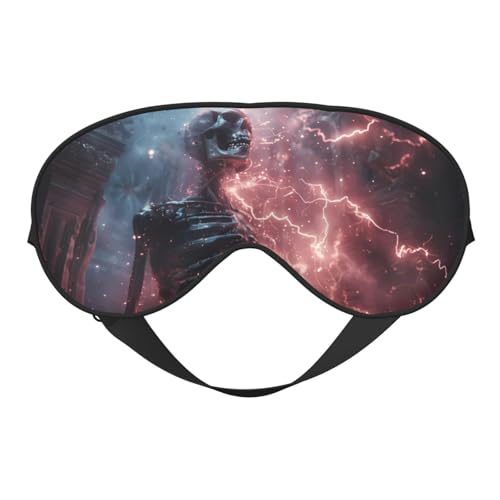 Máscara de sueño de esqueleto eléctrico surrealismo, máscaras de ojos para dormir de doble cara, máscaras para dormir para mujeres y hombres, cubiertas opacas para dormir, viajes
