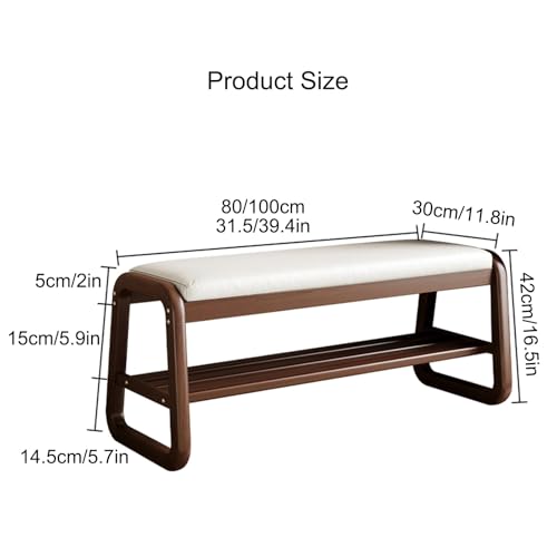 Banc d'assise rembourrée et porte-chaussures compact pour petit espace
