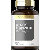 Niri Black Currant Oil Softgels | 1500mg | 200 Count, Gluten, Wheat, Yeast, Lactose, Artificial Swee