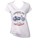  Teesandengines Ducati 175 Sprint Legendary Bike Tshirt di Cotone Bianca da Donna Size Large
