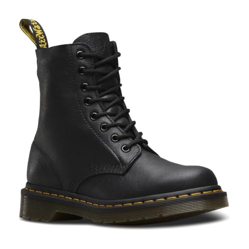 Image of Dr. Martens Girls 1460 Pascal Boat Shoes, Black Black Virginia 006, 3 UK