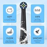 12 Pack Replacement Toothbrush Heads Compatible with Oral-B iO 3/4/5/6/7/8/9/10 Series Ultimate Clean Electric Toothbrush,for Oral-B iO Electric Toothbrush (Black, M) - Image 7