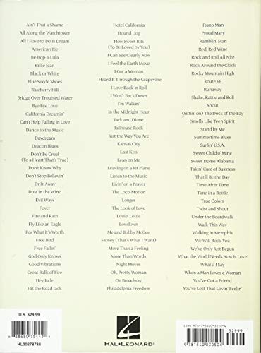 The Great American Songbook - Pop/Rock Era: Music And Lyrics For 100 Classic Songs #TOP1