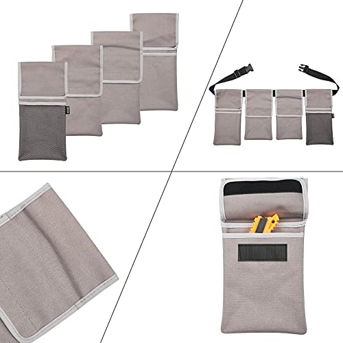 Cosmos Canvas Garden Tool Belt Gardening Tool Waist Bag Work Apron For Men Women, Tool Belt Organizer With Adjustable Belt For Gardening Housekeeping Home Work Waist Apron, 4 Pocket Bags With Belt #TOP3