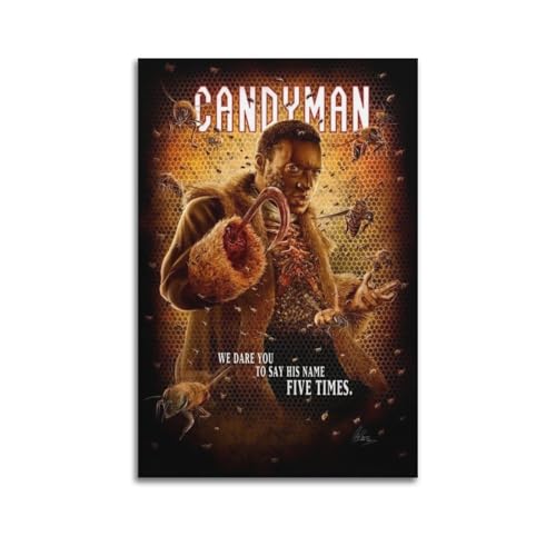 ZIEYDBEYDF Póster decorativo de la película Candyman para pared e impresión artística moderna para dormitorio familiar, 24 x 36 pulgadas (60 x 90 cm)