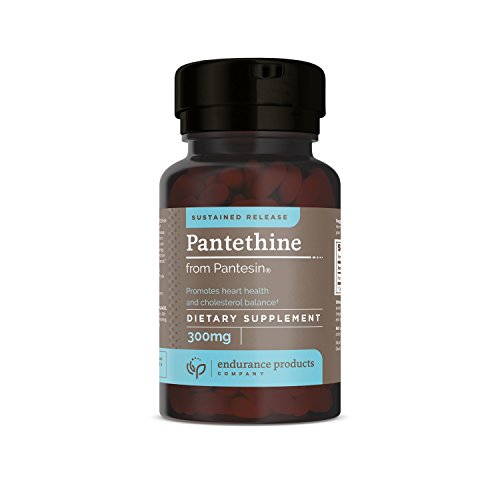 Pantethine From Pantesin - 300mg Sustained Release for Optimal Absorption - 90 Tablets - (Vitamin B5) Pantothenic Acid - Supports Lipid Metabolism & Cardiovascular Health* - Endurance Products Company