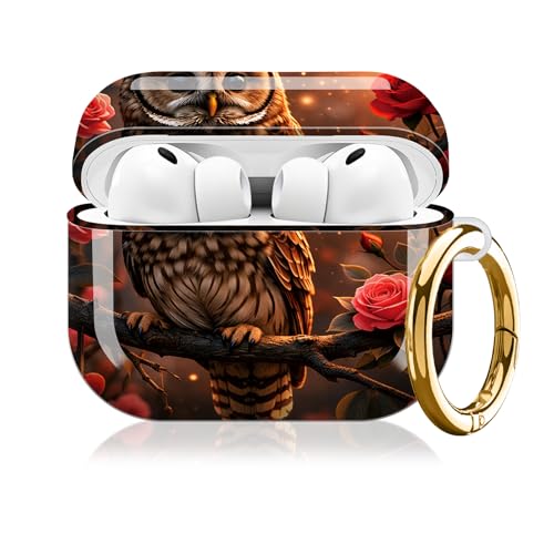 KLLRO RUO�P�[�X AirPod Pro 3����Ή� ���킢�� �t���v���e�N�V���� �n�[�h�J�o�[ �L�[�`�F�[���t�� ���f�B�[�X �K�[���Y Airpod Pro ��3���� 2025�p�ϏՌ��P�[�X(�t�N���E���[�Y�n�[�g)