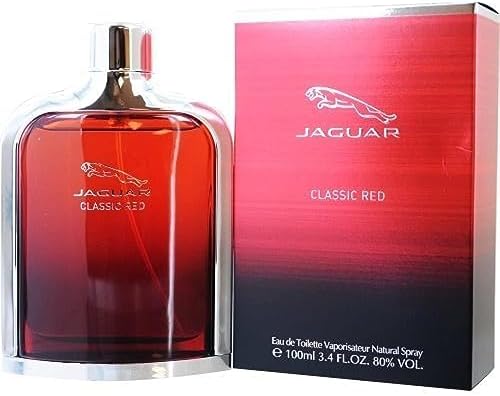 Jaguar Classic Red Eau De Toilette Spray for Men, 3.4 Ounce