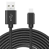 USB Type C Cable 10ft/3m, CC-Show Nylon Braided Fast Charger USB 2.0 High Speed Data Sync Cord for Samsung Galaxy Note 8/S8+,Pixel,Nexus,Nintendo Switch,MacBook, and More with Type C Port (Black)