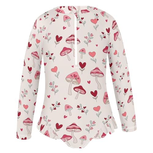 Girls Long Sleeve Swimsuit Rodeo Cowgirl One Piece Bathing Suit Zipper UPF 50+ Rashguard Swimwear 3-12Y2