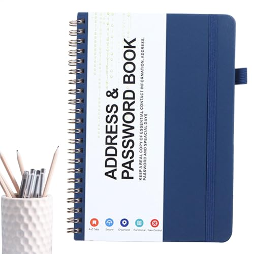 Streysisl Carnet de mots de passe avec onglets alphabétiques – Organiseur de mots de passe – Carnet de notes compact à pour parents, amis ou collègues – vue 8