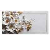 DEV SANKET White Floral Embellished Shagun Money Envelopes for Cash, Gift Cards, Weddings & Special Occasions – Pack of 5