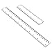 Allinone Plastic Ruler Flexible Ruler with inches and metric Measuring Tool 12" and 6" inch (2 pieces)