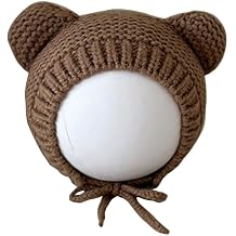 Cute Bear Ears Baby Hat Kids Knit Hat with Ears and Chin Strap Design Multipurpose Beanie Cap Soft Bonnet Pinnacle Beanie