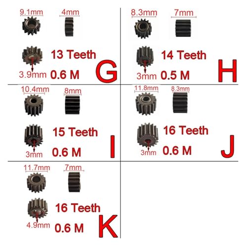 Engrenage de perceuse pour moteur RS550 interchangeables à denture variable - 4