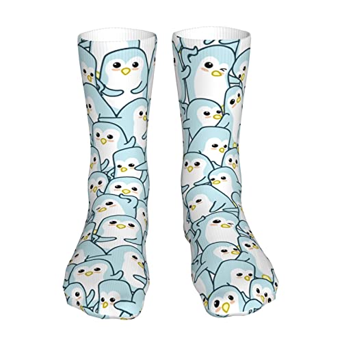 AOOEDM Chaussettes de pingouin bleu pour femmes hommes adultes nouveauté drôle chaussettes d'équipage pour chaussettes athlétiques à la mode chaude Cover