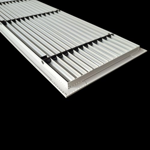 Image of Premium Central air Conditioning Grille- Linear Bar Grilles - Aluminium Powder Coated Grill, Ventilation Grill, Home Grill, ac Jali, Grill for Wall, Sidewall and Ceiling (24 inch * 8 inch)