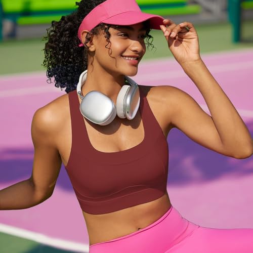 Image of High Impact Sports Bras for Women Running Bra Workout Bra U Back Sports Bra Scoop Neck Padded